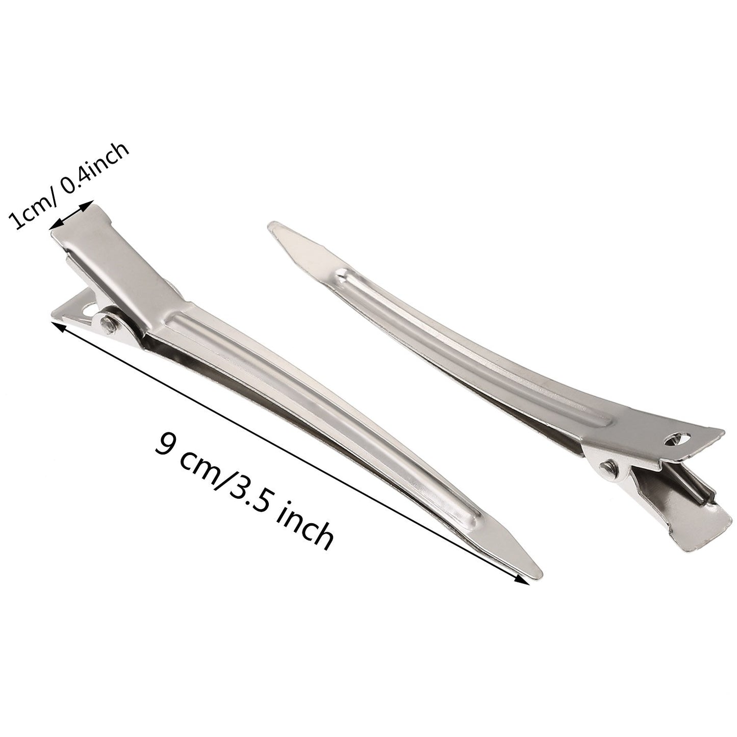 Hicarer 3.5 inches Metal Curl Clips Duck Bill Sectioning Clips Alligator Hair Clips (24 Pieces)