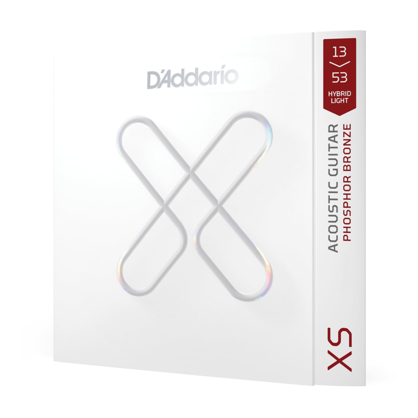 D'Addario Acoustic Guitar Strings, XS Phosphor Bronze Coated, XSAPB1256, Light Top/Medium Bottom Gauge 12-56, 6-String Set, Pack of 1