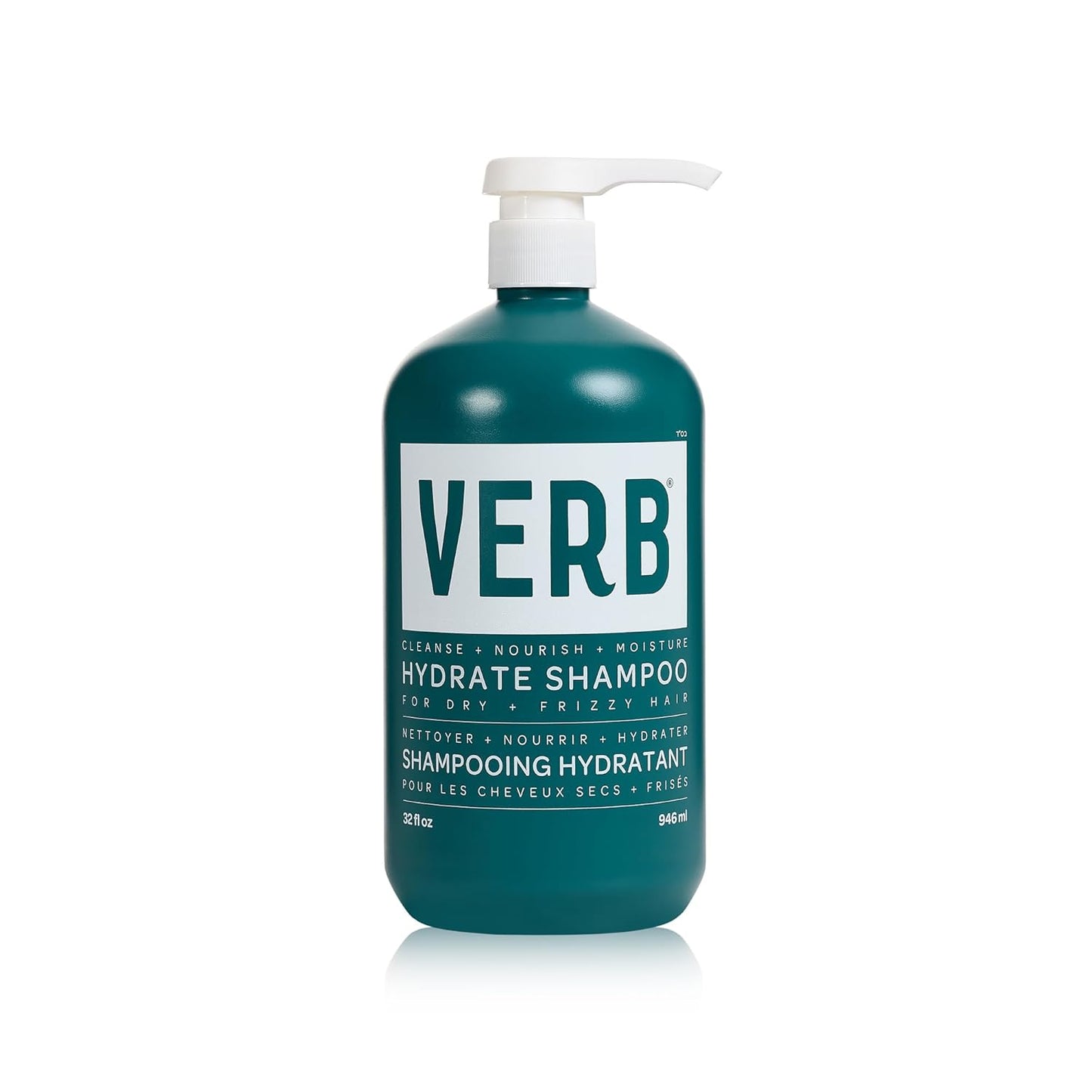 VERB Hydrate Shampoo - Nourish Dry, Frizzy Hair - Smooth & Frizz Control - Amber & Warm Jasmine Scent