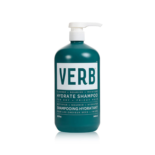 VERB Hydrate Shampoo - Nourish Dry, Frizzy Hair - Smooth & Frizz Control - Amber & Warm Jasmine Scent