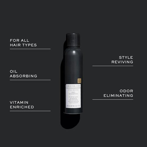 Kristin Ess Volumizing Dry Shampoo Spray - Oil Absorbing Formula for Oily Hair | Sulfate-Free, Vegan, Fresh Pear Scent