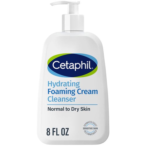 Cetaphil Hydrating Foaming Face Wash - Gentle Cream Cleanser for Sensitive Skin | 8 oz