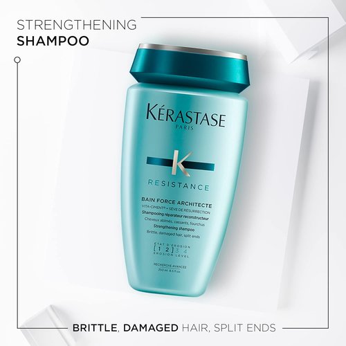 Kerastase Resistance Force Architecte Shampoo & Ciment Anti-Usure Conditioner Set - Repair Weak, Damaged Hair with Pro-Keratine Complex