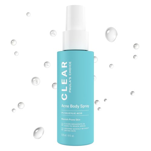 Paula's Choice CLEAR Acne Spray - 2% BHA Salicylic Acid Treatment for Back & Body, 4 Fl Oz