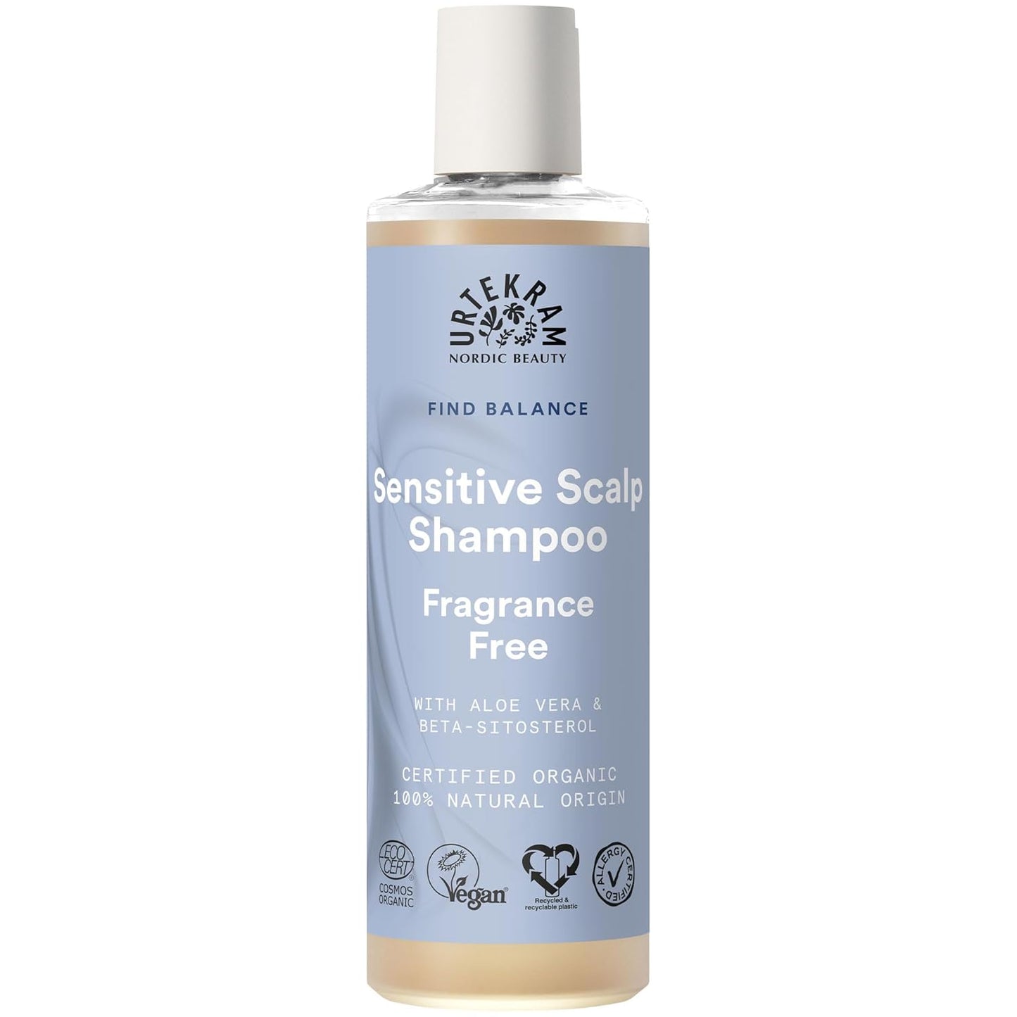 Urtekram Fragrance-Free Shampoo - Gentle Formula for Sensitive Scalp | 250ml
