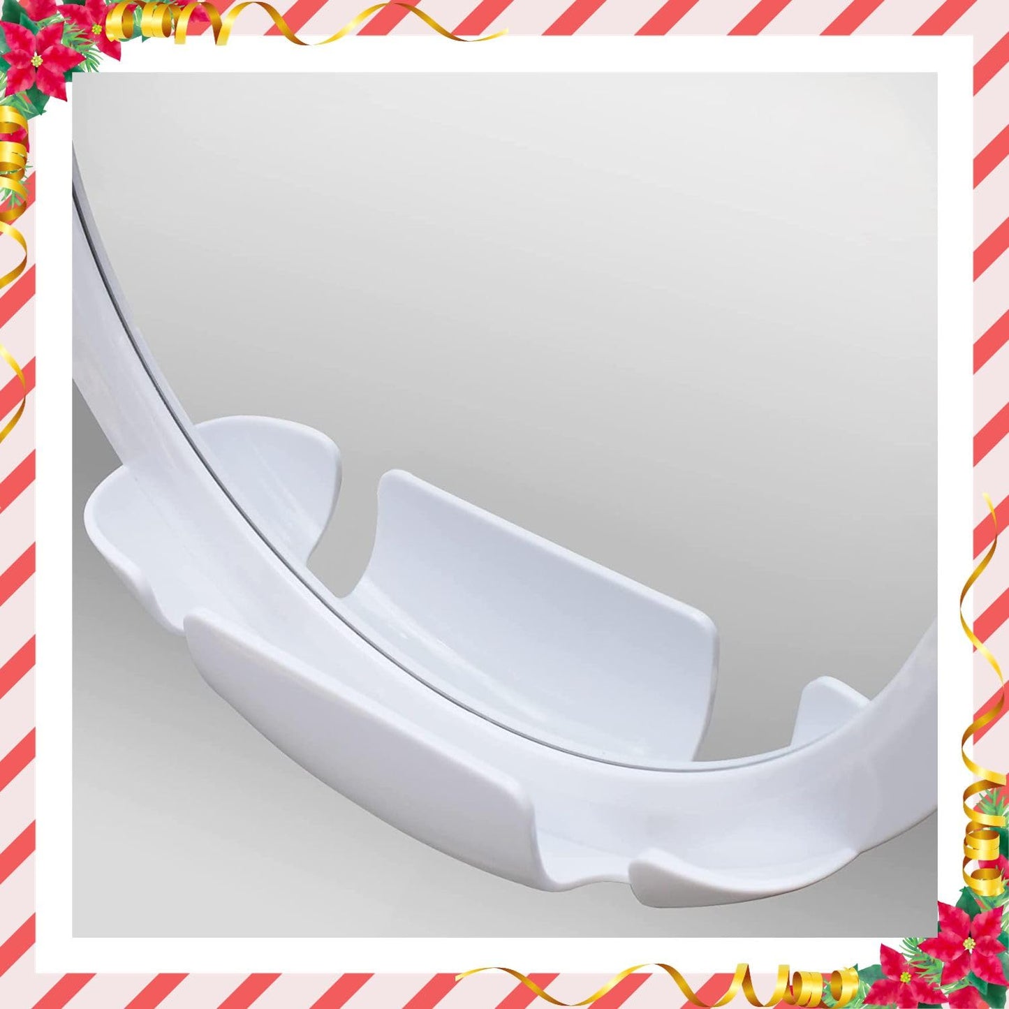 MIRRORVANA Fogless Shower Mirror for Shaving with Razor Holder, Upgraded 360° Swivel Suction and Anti Fog Shatterproof Surface (White)