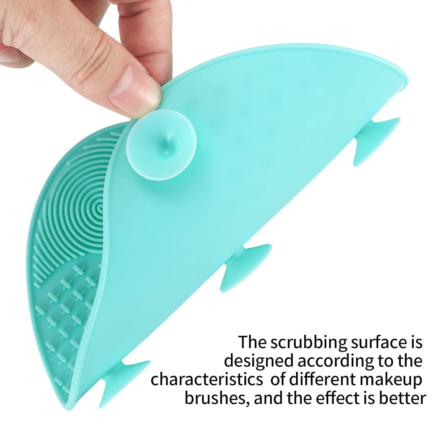 Skiennix Silicone Makeup Brush Cleaning Mat - Portable Suction Cup Tool for Easy Brush Care | 2 Pcs Set