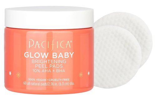 Pacifica Brightening Peel Pads - Glow-Enhancing Exfoliation | 60 Count for Radiant Skin