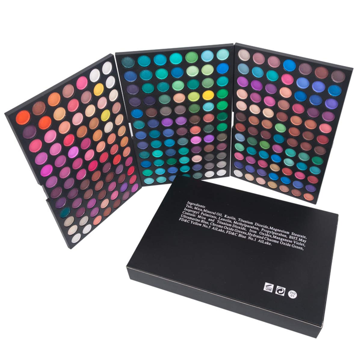 Pure Vie Professional 252 Colors Highlight Eyeshadow Palette Makeup Contouring Kit - Highly Pigmented Nudes Warm Natural Matte Shimmer Cosmetic Eye Shadows Pallet Powder Palette