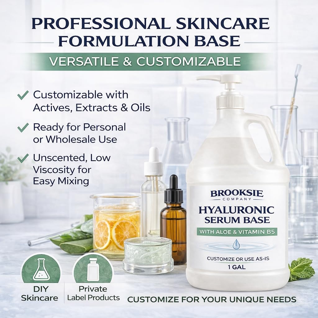 Skiennix Hyaluronic Acid Serum - Ultra-Hydrating 1 Gallon with Aloe & Vitamin B5 | Made in the USA