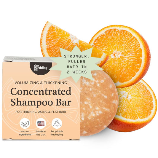 The Earthling Co. Shampoo Bar - Promote Hair Growth & Strengthen All Hair Types - Vegan Citrus Sun, 3 oz