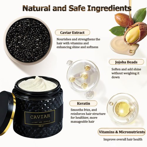 Caviar Bloom Hair Mask - Deep Repair Treatment with Caviar Extract | 16.9 fl. oz. for Intense Moisture & Frizz Control