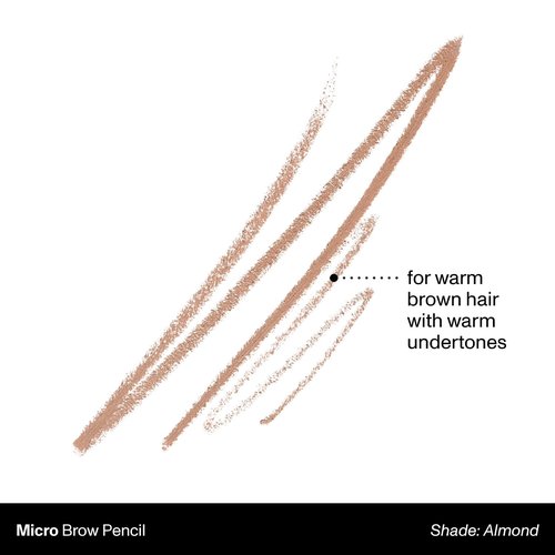 Morphe Micro Dual Eyebrow Pencil - Retractable Dual-Ended Brow Tool with Ultra-Precise Tip - Almond (0.003 oz)