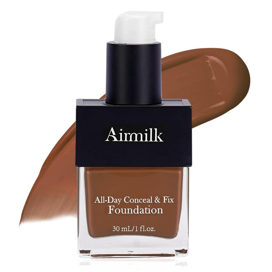 Skiennix Full Coverage Foundation - Skincare Makeup with Salicylic Acid for Sensitive Skin | 30ml Deep Cool
