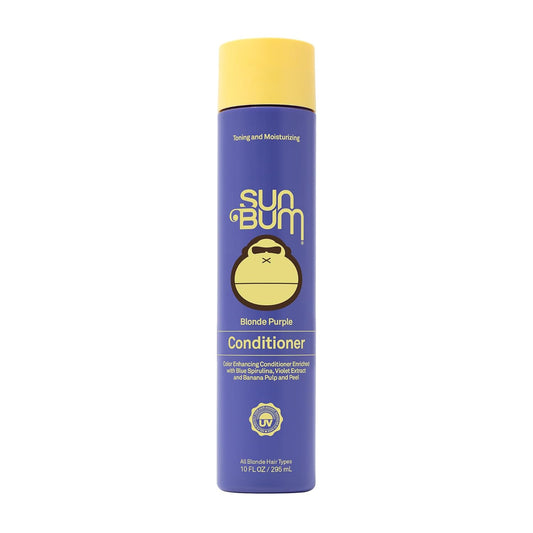 Sun Bum Blonde Purple Conditioner - Moisturizing & Brightening Formula - UV Protection & Color Toning for Blonde Hair - 10 oz