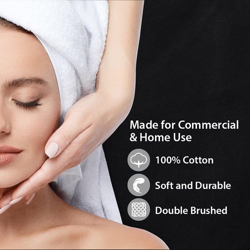ForPro Professional Collection Flannel Massage Sheet Set - 3-Piece Black Set for Tables & Face Rest