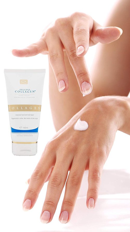 Salcoll Pure Bioactive Anti-Aging Collagen Repair Hand Cream - Hypoallergenic Moisturizer for All Skin Types, 150 ml