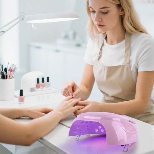 126W UV LED Nail Lamp for Gel Polish Cordless Rechargeable Nail Dryer,Nail Cure Lamp with Automatic Sensor & 4 Timers, Portable Professional Nail Light