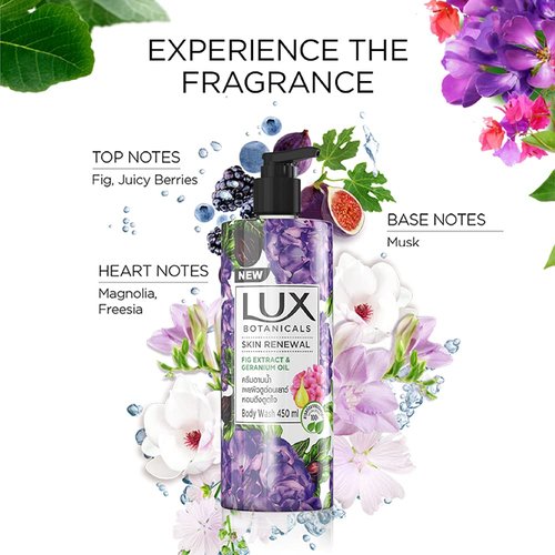 Lux Botanicals Skin Renewal Shower Gel - Natural Extracts, Paraben-Free, 450 ml | 15.2 Fl. Oz