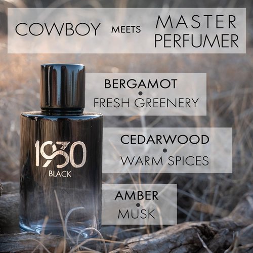 1930S Men’s Black Cologne by STS Ranch, Bold & Rugged Fragrance with Bergamot, Cedarwood, Amber & Musk,Cowboy Cologne,Long-Lasting Masculine Woody Spicy Scent, 3 ml Tester