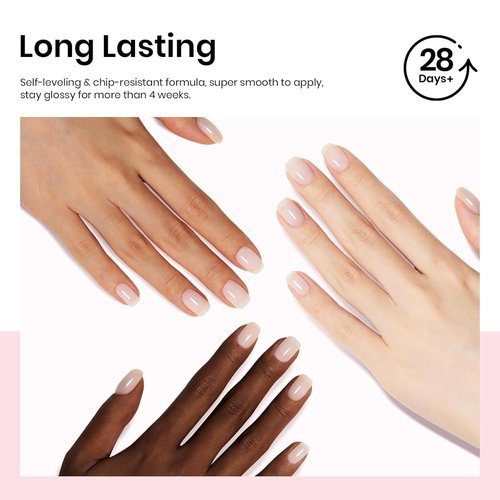 Beetles Milky White Gel Nail Polish - 15ml Neutral Jelly Nude Nail Polish Base Color Nail Concealer Sheer Translucent Effect Soak Off UV LED French Nail Art Salon DIY Manicure Gift for Women 0.5Oz