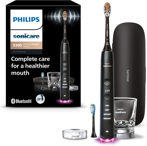 Philips Sonicare DiamondClean Smart 9300 Electric Toothbrush - Sonic Technology, 4 Modes, Black | Model HX9903/15