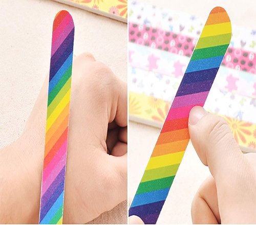 HeeYaa Nail File Set - 10 Professional Double-Sided 100/180 Grit Emery Boards for Manicure & Pedicure