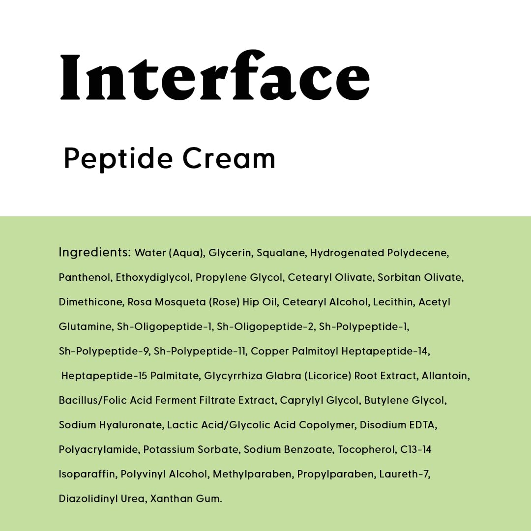 Stratia Interface Daily Moisturizer - Hydrating Peptide Formula for All Skin Types | 1.70 Fl Oz