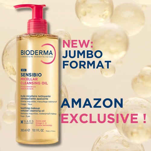 Bioderma Sensibio Micellar Cleansing Oil - Gentle Face Cleanser for Deep Cleansing | 6.7 Fl Oz