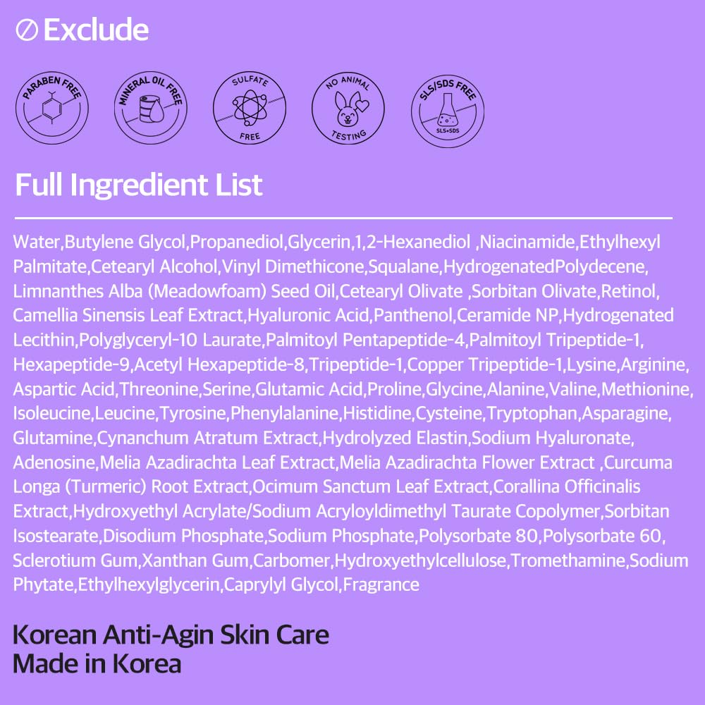 Skiennix Retinol Peptide Youthful Serum - Anti-Aging & Hydrating Formula for Wrinkles & Dark Spots, 1.01 fl oz