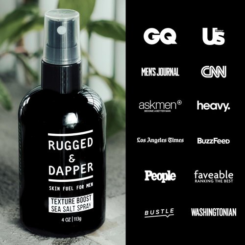 RUGGED & DAPPER Sea Salt Spray for Men - 4 oz Hair Styling Agent, Boosts Volume & Texture, Ocean Fresh Scent