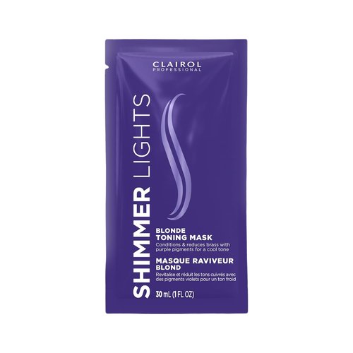 Clairol Professional Shimmer Lights Violet Toning Mask - Neutralize Brassy Tones for Refreshing Blonde Hair