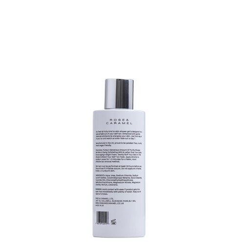 Rose & Caramel Purity Fade Away Self Tan Removing Shower Gel - 250ml | Effective Tan Eraser, Vegan & Cruelty-Free