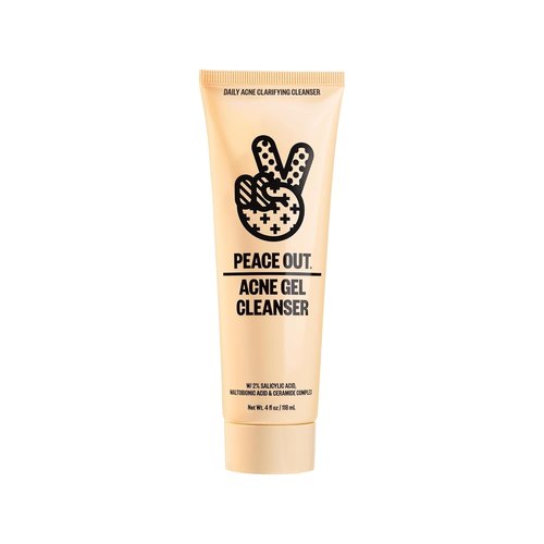 Peace Out Acne Gel Cleanser - 2% Salicylic Acid for Breakouts & Blemishes | Daily Face Wash (4 fl oz)
