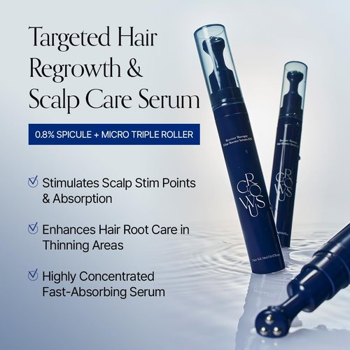 GROWUS Hair Booster Serum - Biotin & Spicule Formula for Thinning Hair - 14ml Scalp Treatment