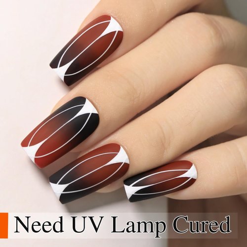 Double Rhythm 15 Ml Metallic Gel Liner Nail Art Bronze Mirror Chrome Painted Drawing Stripper 3D Effect Polish (White Liner Art -L1006)