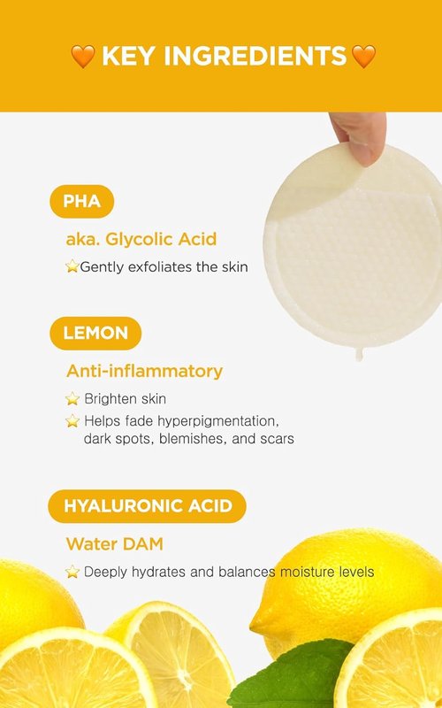 DERMALOGY by NEOGENLAB Bio-Peel Gauze Peeling Pads - Exfoliating & Brightening with PHA, Lemon & Lemongrass | 30 Pads