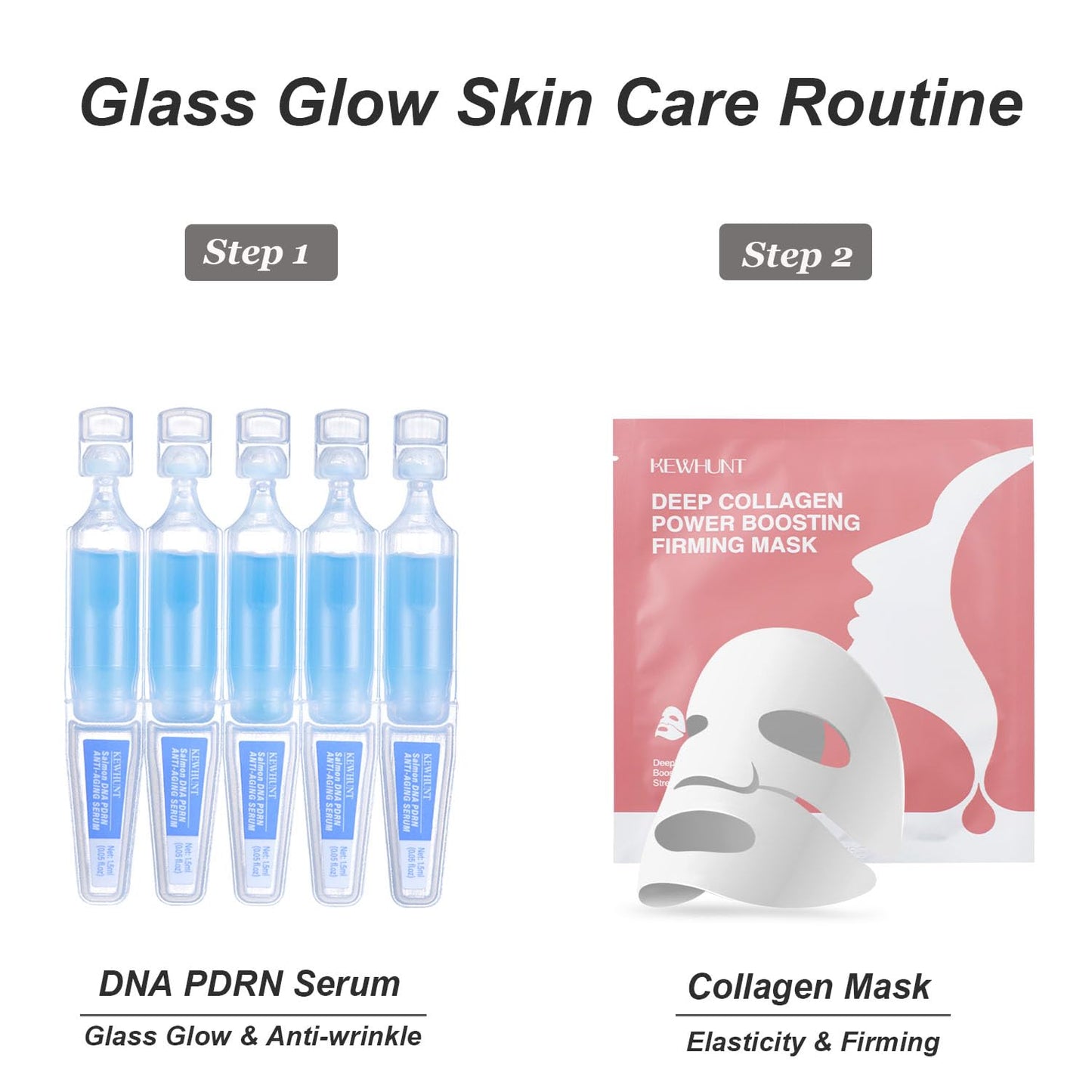 Skiennix Deep Collagen Face Mask - Hydrating Hydrogel for Firmness & Elasticity | 40g x 5 Pack