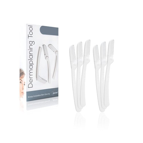Jasclair Dermaplaning Razors - 6 Count Face Razors for Peach Fuzz & Eyebrow Shaping | Gentle Exfoliation for Smooth Skin