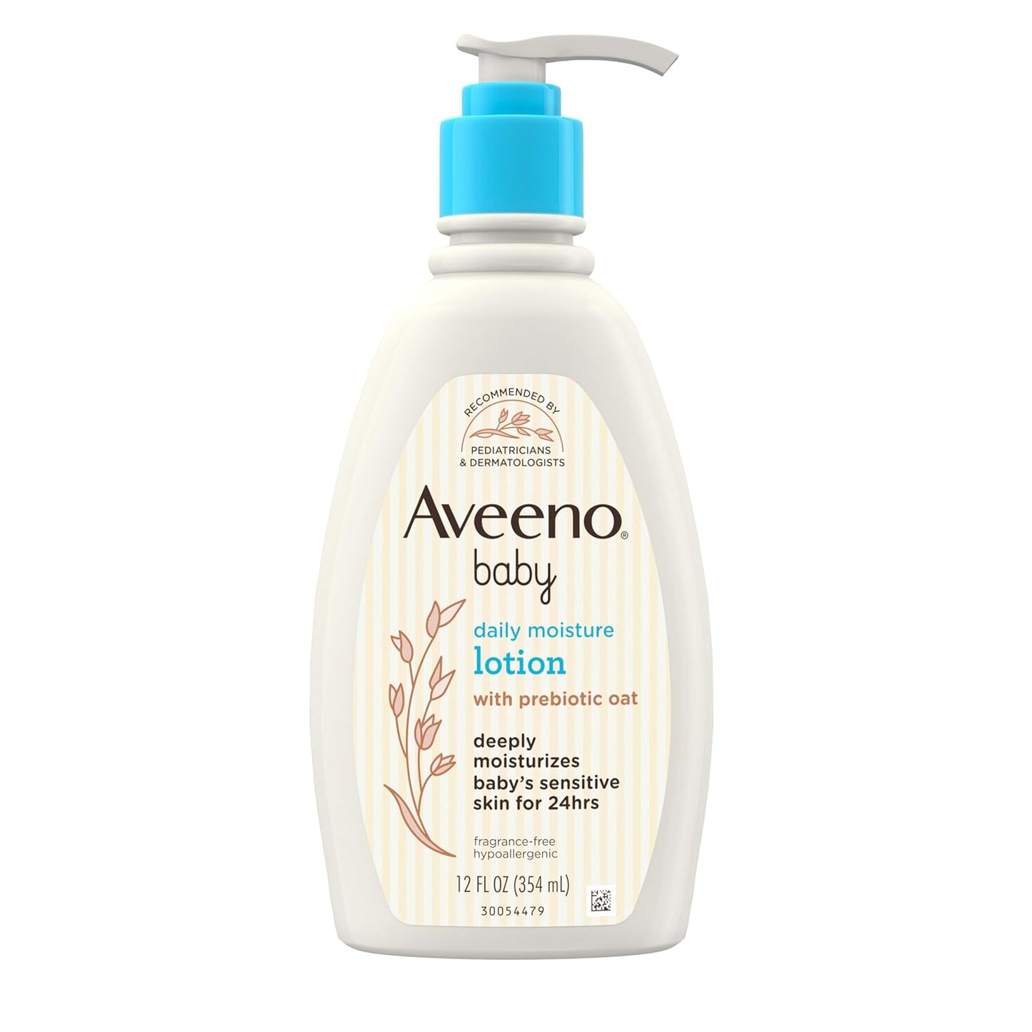 Aveeno Baby Daily Moisture Body Lotion - Hypoallergenic & Fragrance-Free for Sensitive Skin | 12 fl. oz
