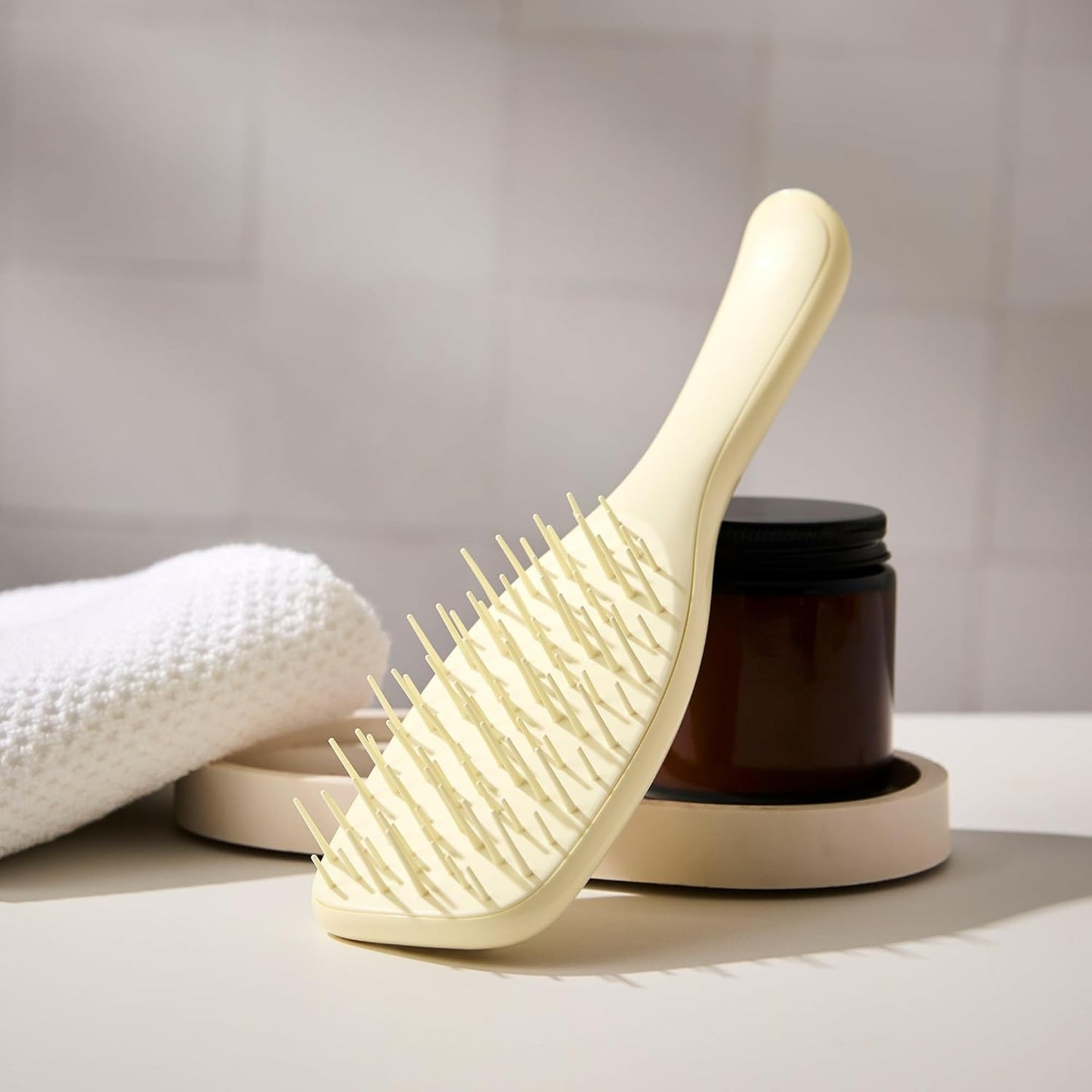 Tangle Teezer Extra Gentle Detangler Hair Brush, with Fewer Bristles for Gentle & Effective Detangling to Minimize Hair Loss & Breakage, Chamomile Yellow