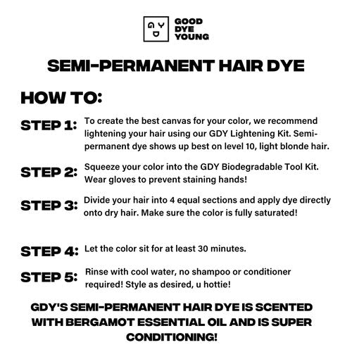 Good Dye Young Streaks & Strands Semi Permanent Hair Dye (Ex-Girl Pink) – UV Protective Temporary Hair Color Lasts 15-24+ Washes – Conditioning Pink Color – PPD free Hair-Dye - Cruelty-Free & Vegan
