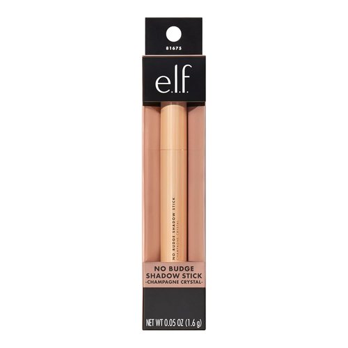 e.l.f. No Budge Shadow Stick - Long-Lasting Cream Eyeshadow in Champagne Crystal | High-Pigment, Vegan & Cruelty-Free