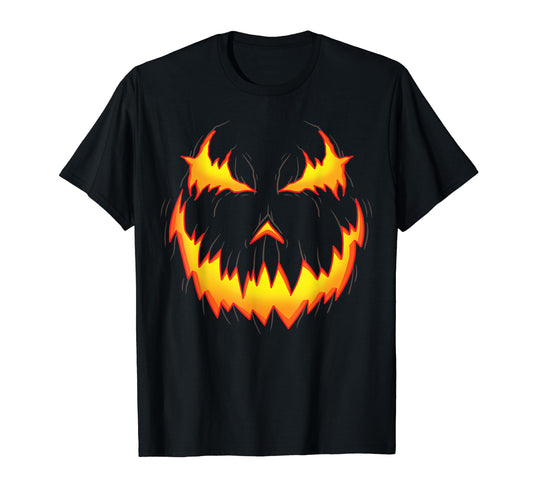 Jack O' Lantern Carved Pumpkin Face Halloween Costume T-Shirt