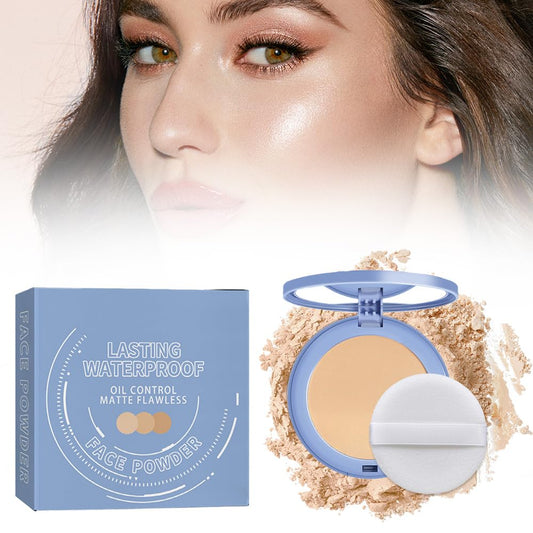 Skiennix Matte Perfection Pressed Powder - Oil Control & Waterproof Finishing Compact | Natural Beige, 0.35 FL OZ