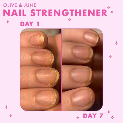 Olive & June Nail Strengthener - Heals Weak, Brittle Nails | Boosts Strength by 77% | Vegan & Cruelty-Free Treatment