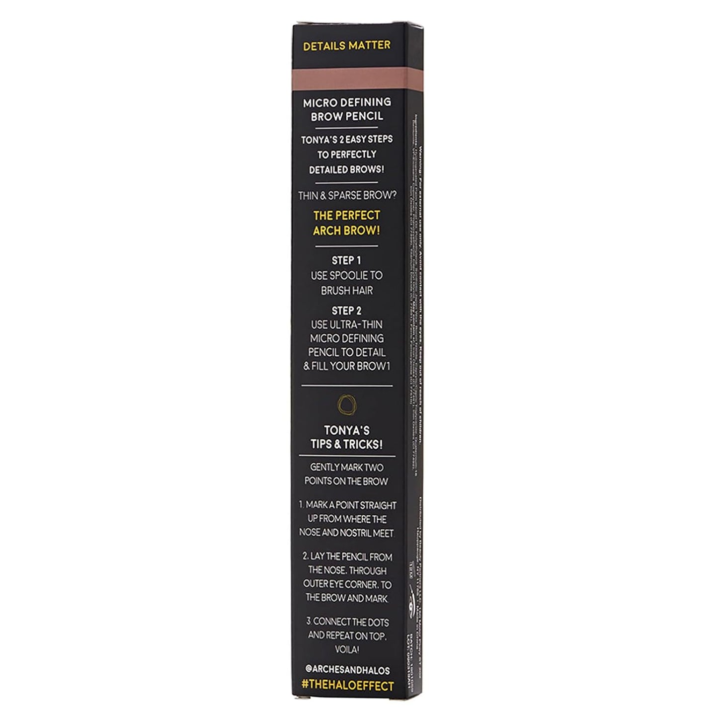Arches & Halos Micro Defining Brow Pencil - Long-Lasting, Smudge-Proof Formula for Fuller Brows | Sunny Blonde, 0.003 oz