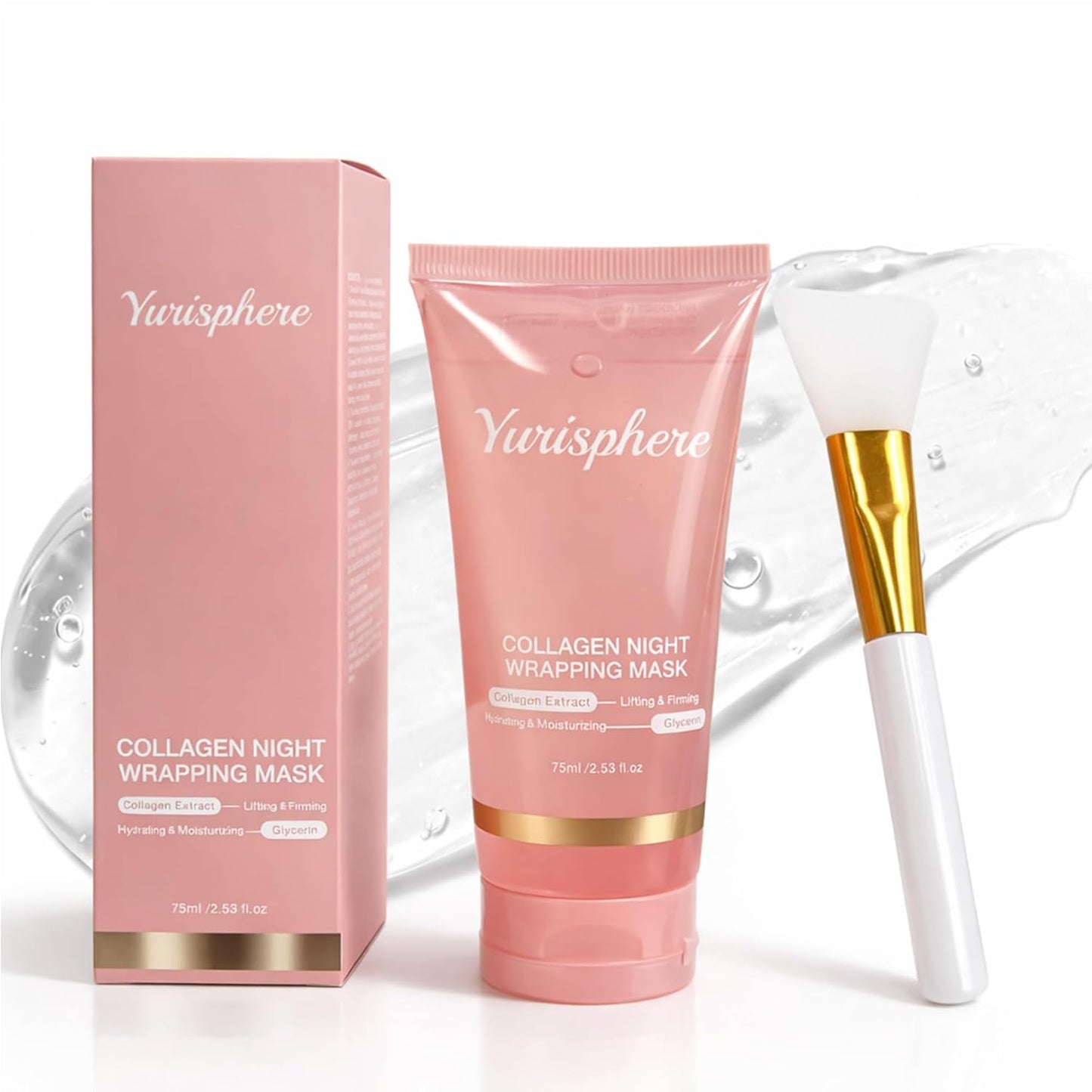 Skiennix Collagen Overnight Peel Off Face Mask - Deep Hydration & Pore Care for Glowing Skin | 1 Pack
