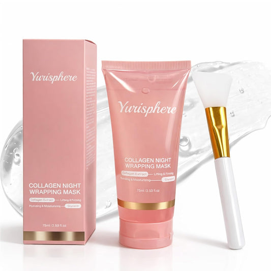 Skiennix Collagen Overnight Peel Off Face Mask - Deep Hydration & Pore Care for Glowing Skin | 1 Pack