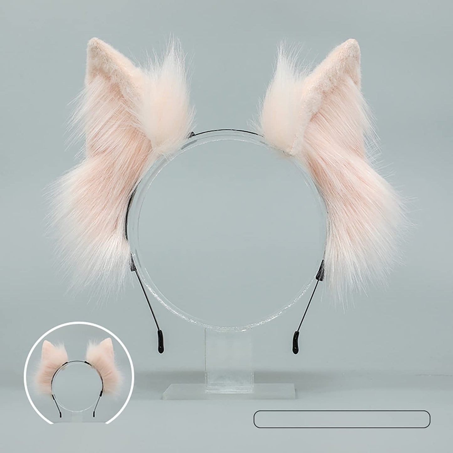 Faylay Wolf/Fox/Cat Ear Cosplay Headwear Girl Accessories Handmade Hairband Furry Ear Faux Fur Headband (04-2 Pink)